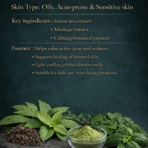 Green Tea Gel | Non-Comedogenic Moisturizing Gel | Sensitive Skin